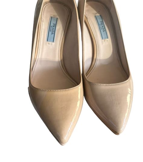 prada saffiano nude patent pointy-toe pump|Prada Saffiano Patent Nude/Cipria Leather Pointed Toe Pump 9 .